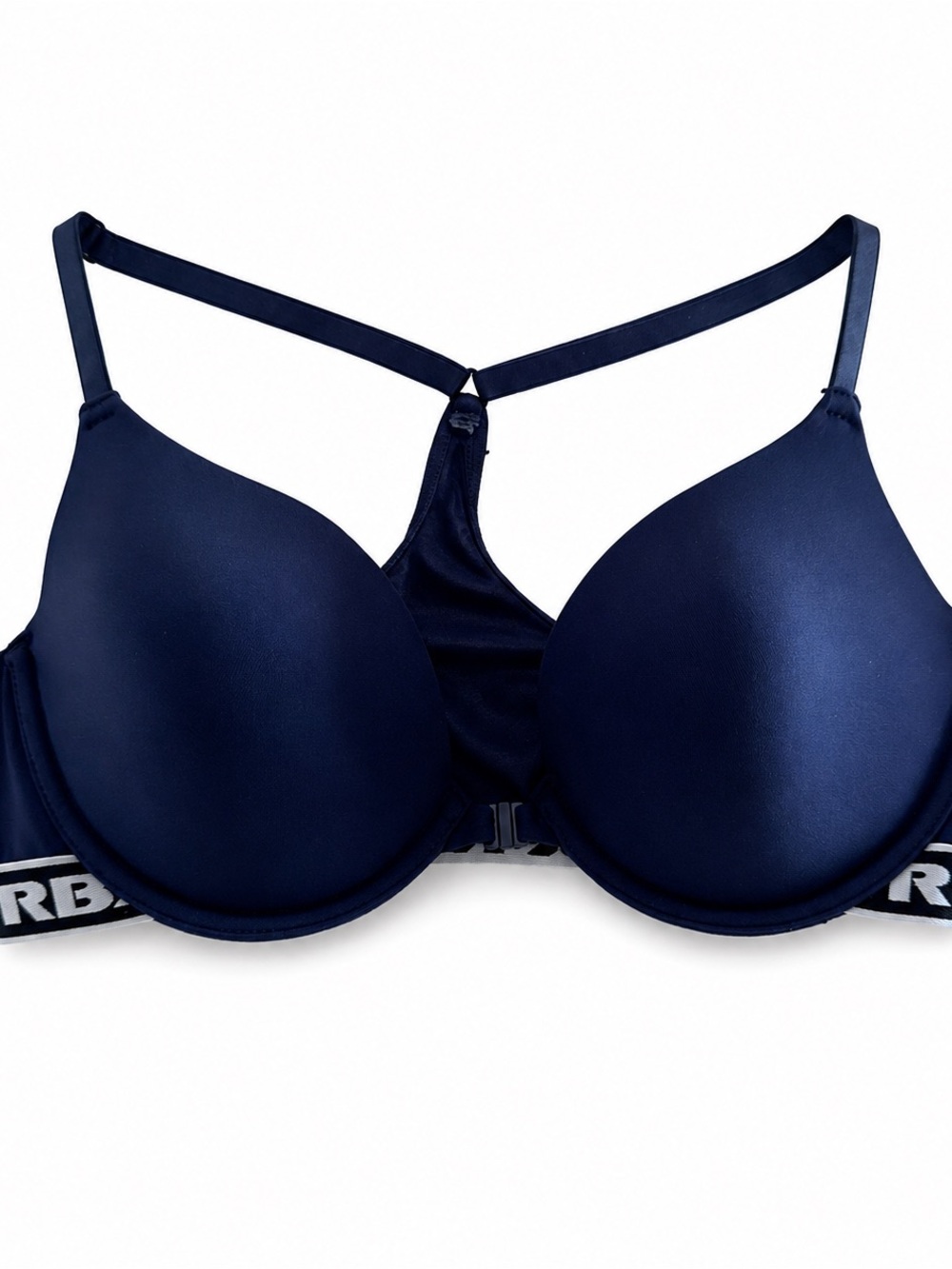 RBX Navy Blue Racerback Front Closure Sports Bra 36C